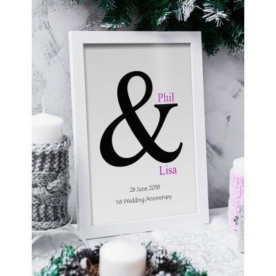 Personalised Ampersand Wedding print
