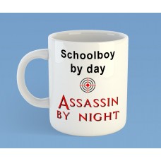 Schoolboy by Day - Assassin by night mug