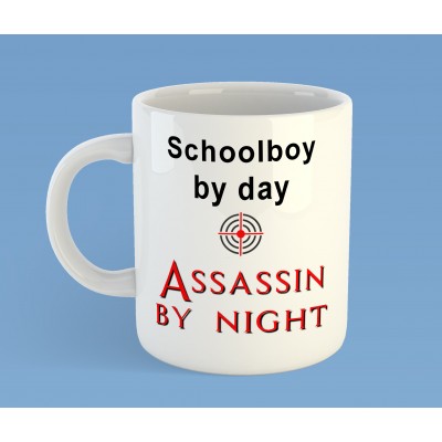 Schoolboy by Day - Assassin by night mug Schoolboy by Day - Assassin by night mug