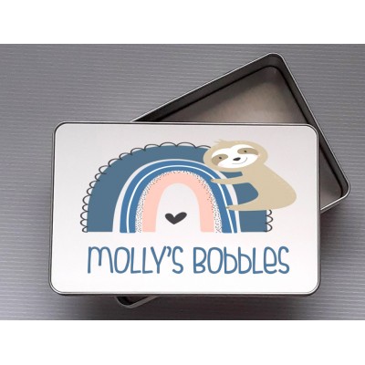 Personalised Rainbow Bobbles tin Personalised Rainbow Bobbles tin
