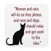 Cat quote coaster - set of 4