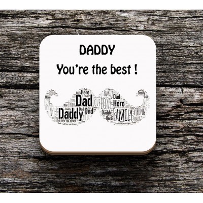 Moustache coaster - Father's Day gift Moustache coaster - Father's Day gift