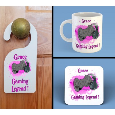 Personalised Gaming Legend 3 piece set Personalised Gaming Legend 3 piece set