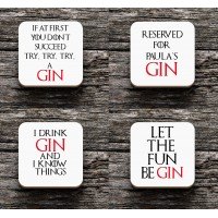 Personalised Humorous Gin Themed Coasters,