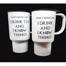 'I drink and I know things' Travel Mug, 