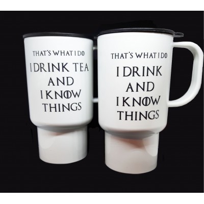 'I drink and I know things' Travel Mug, 