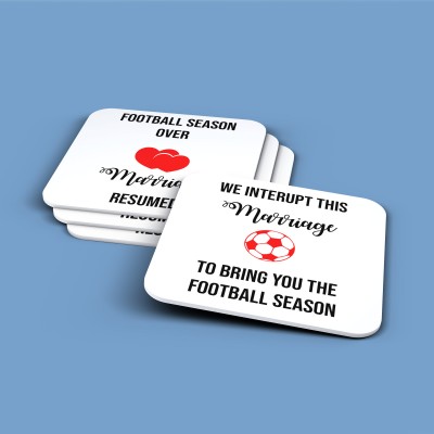 Interrupted Marriage/Football coasters Interrupted Marriage/Football coasters