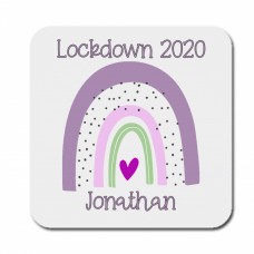 Personalised Lockdown 2020 rainbow coaster Personalised Lockdown 2020 rainbow coaster