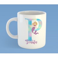 Mermaid Alphabet Initial mug Mermaid Alphabet Initial mug