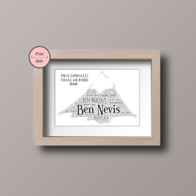 Personalised Munroists Keepsake Print - PRINT ONLY