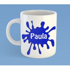 Personalised paint splat mug