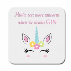 Unicorn Gin coaster