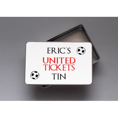 Personalised Football Team Ticket Tin Personalised Football Team Ticket Tin