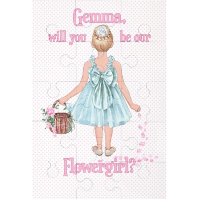 Flower Girl Jigsaw - personalised Flower Girl Jigsaw - personalised