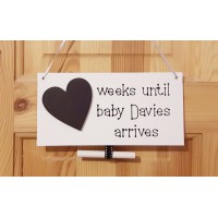 Baby countdown plaque