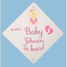 Personalised baby on board sign