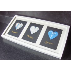 3 Heart Map Location Wedding or Engagement Gift