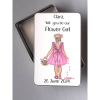 Flower Girl Keepsake Tin - Personalised Flower Girl Keepsake Tin - Personalised