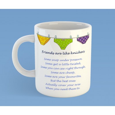 Friends Are Like Knickers Mug