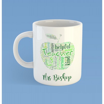 Personalised Teacher's Apple mug