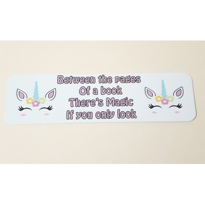 Unicorn face bookmark